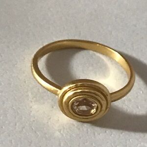 NWOT  Gold Ring with Crystal Accent